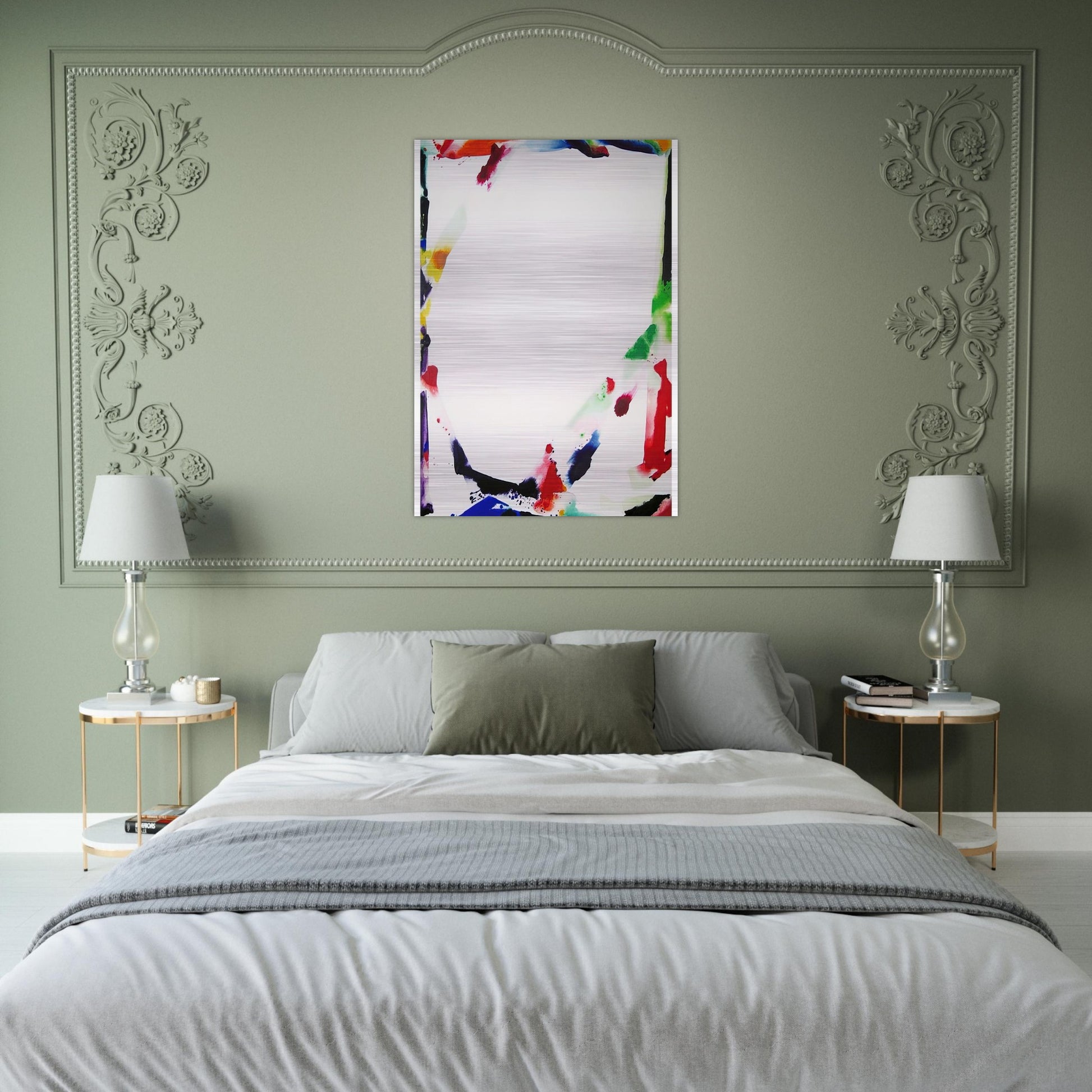 Her Blue Surround  SFP71-18  - Sam Francis Brushed Aluminum Print - 70x100 cm / 28x40 inches | Sam Francis Aluminum Print | Sam Francis Prints