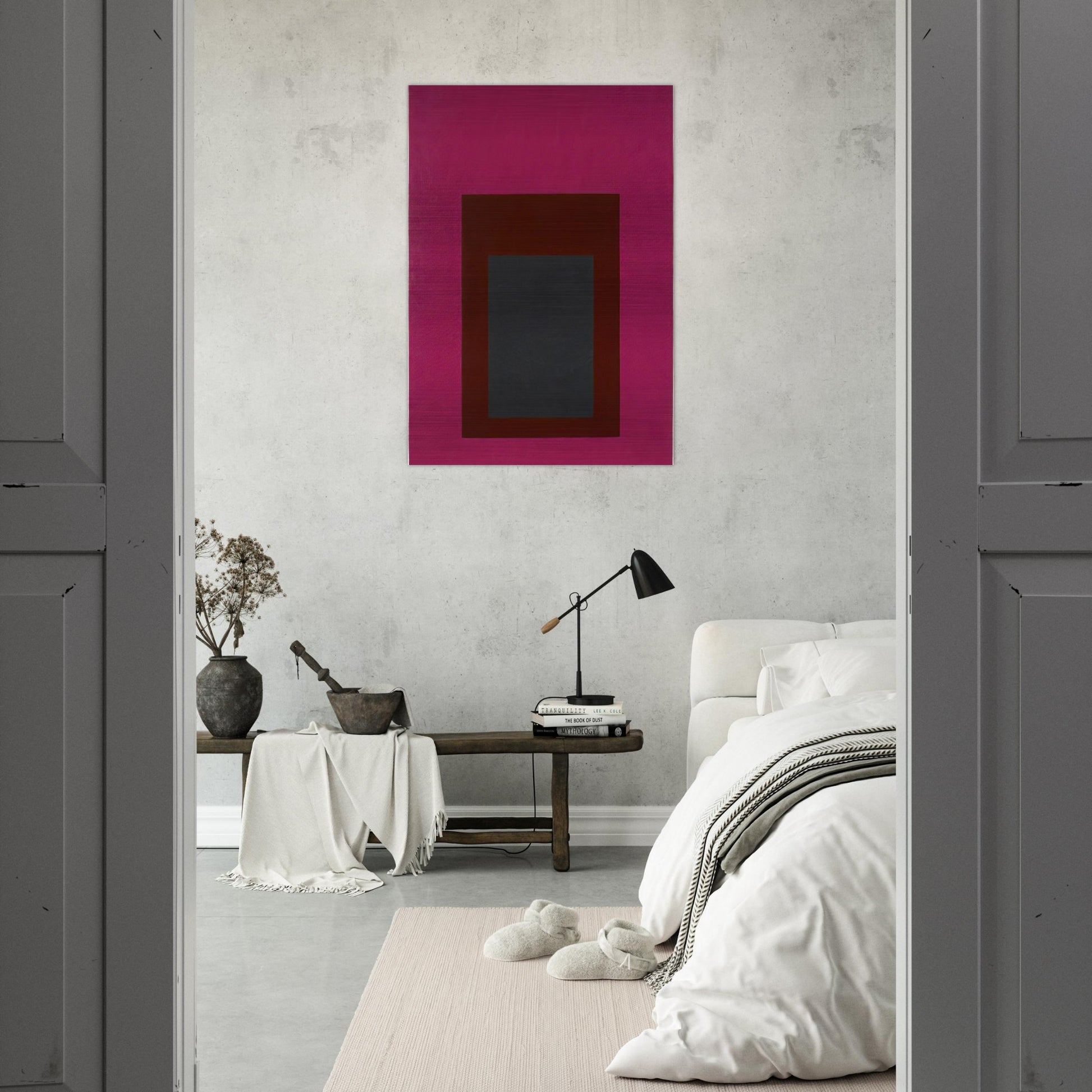 HOMAGE TO THE SQUARE GUARDED 1952 - Josef Albers Brushed Aluminum Print - 70x100 cm / 28x40 inches | Josef Albers Aluminum Print | Josef Albers Prints