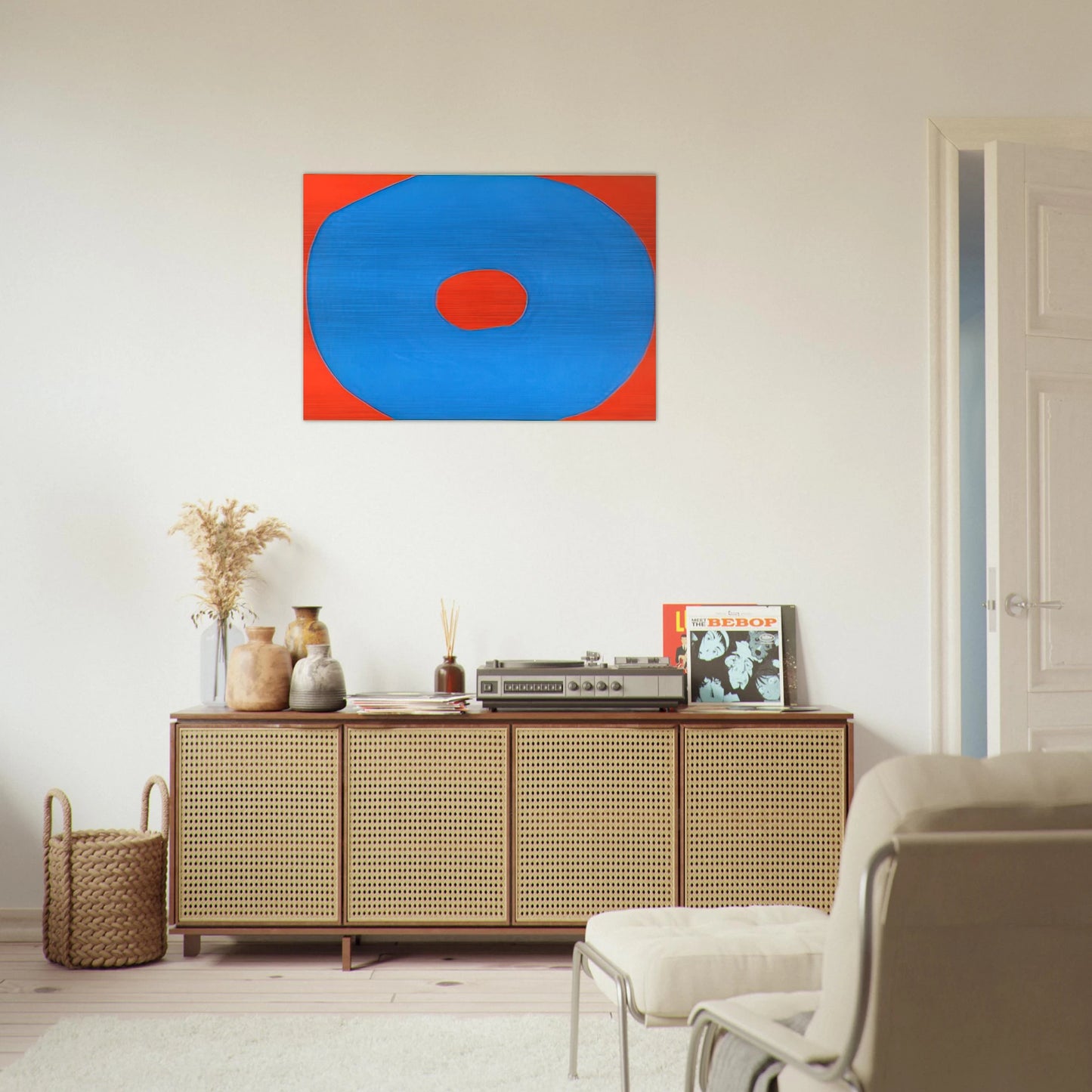 Circle - 1971 - Jiro Yoshihara Brushed Aluminum Print - 70x100 cm / 28x40 inches | Jiro Yoshihara Aluminum Print | Jiro Yoshihara Prints
