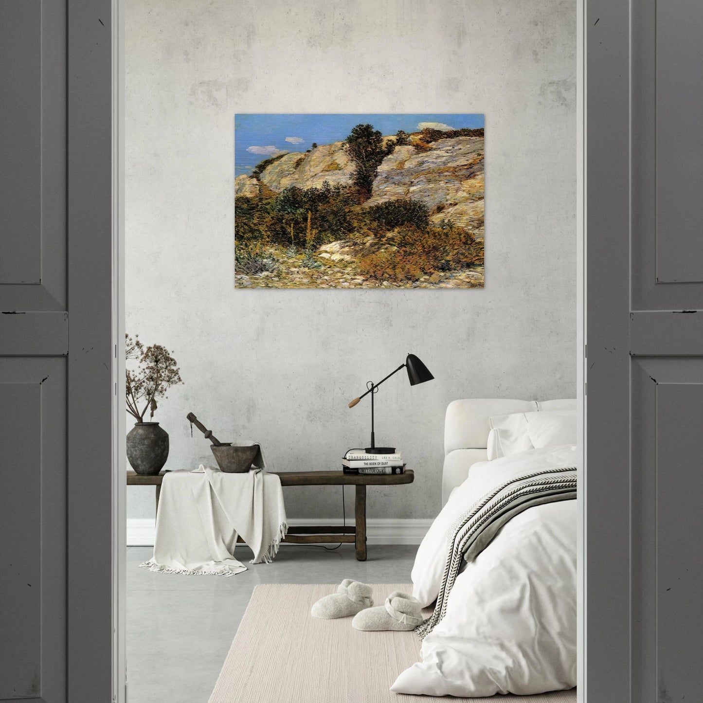 Lyman's Ledge, Appledore - Childe Hassam Brushed Aluminum Print - 70x100 cm / 28x40 inches | Childe Hassam Aluminum Print | Childe Hassam Prints