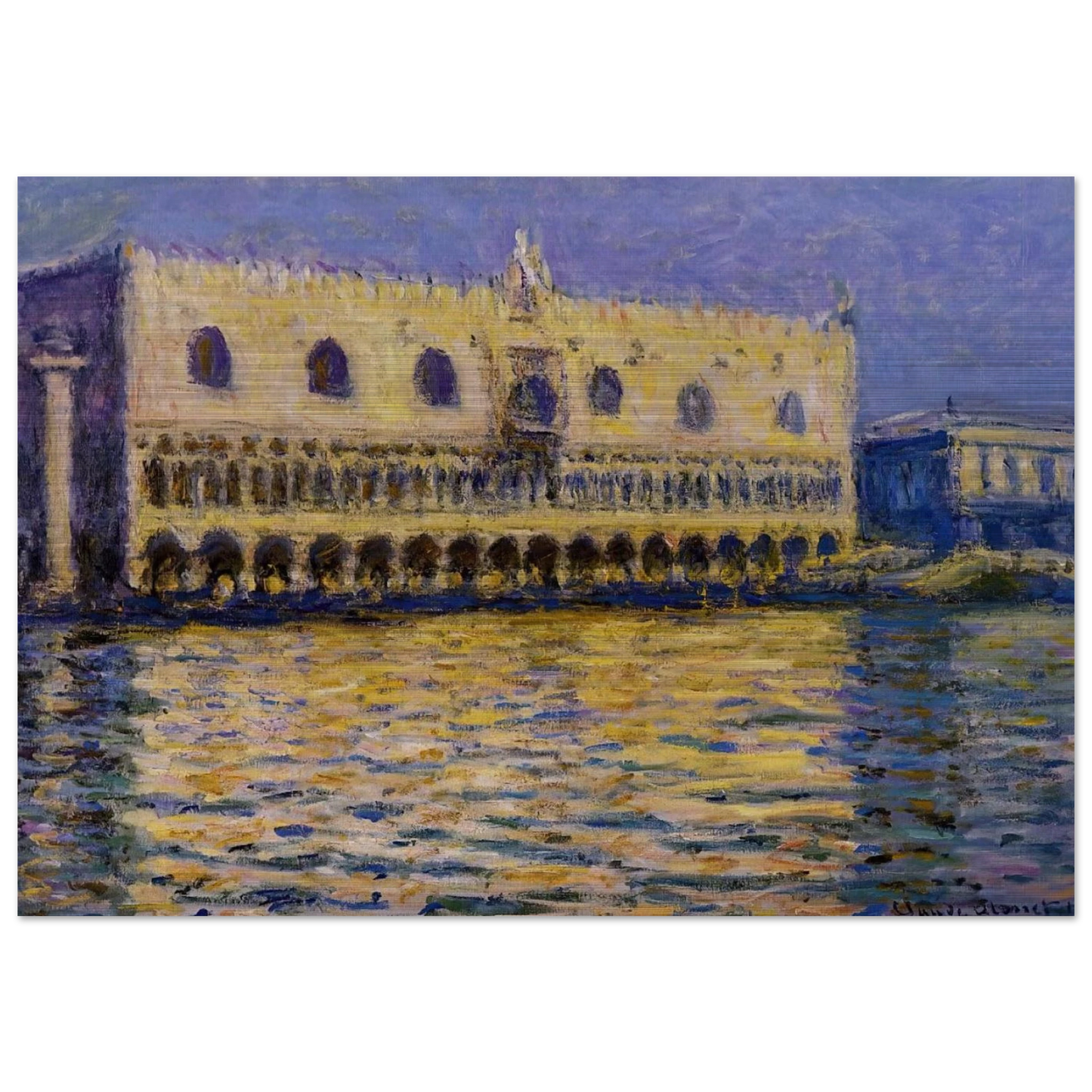 The Palazzo Ducale 2 - claude monet Brushed Aluminum Print - 70x100 cm / 28x40 inches | claude monet Aluminum Print | claude monet Prints