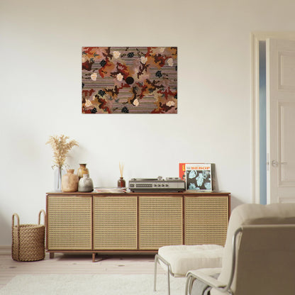 Wildflowers at Yabbierangu - 1991 - Clifford Possum Tjapaltjarri Brushed Aluminum Print - 70x100 cm / 28x40 inches | Clifford Possum Tjapaltjarri Aluminum Print | Clifford Possum Tjapaltjarri Prints