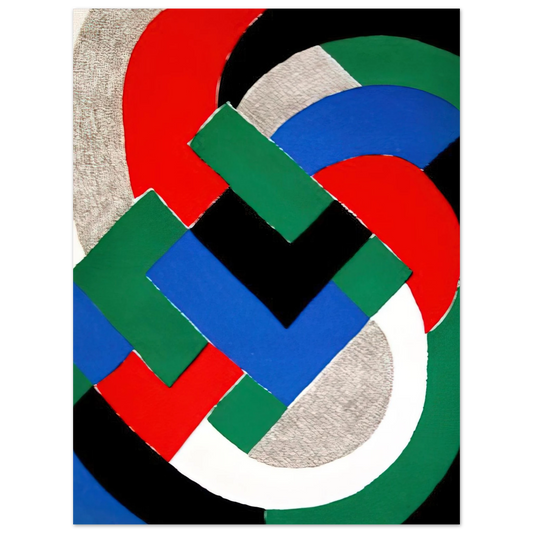 Sonia Delaunay - COMPOSITION WITH GREEN AND BLUE  75x100 cm / 30x40inches Fine Art Poster