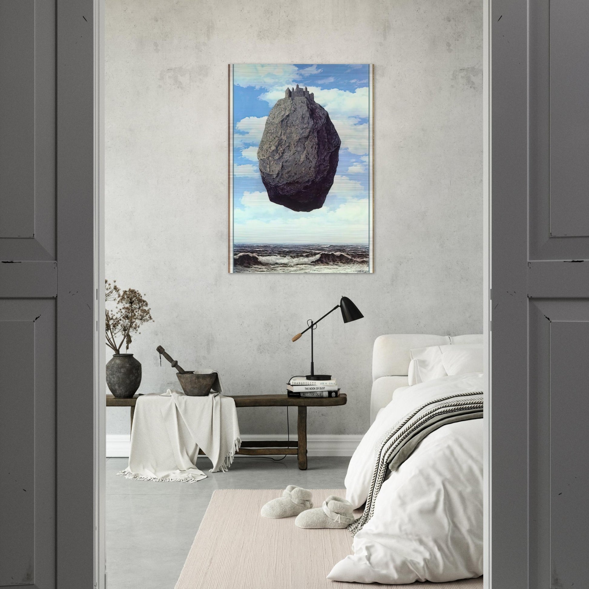 THE CASTLE OF THE PYRENEES 1959 - Rene Magritte Brushed Aluminum Print - 70x100 cm / 28x40 inches | Rene Magritte Aluminum Print | Rene Magritte Prints