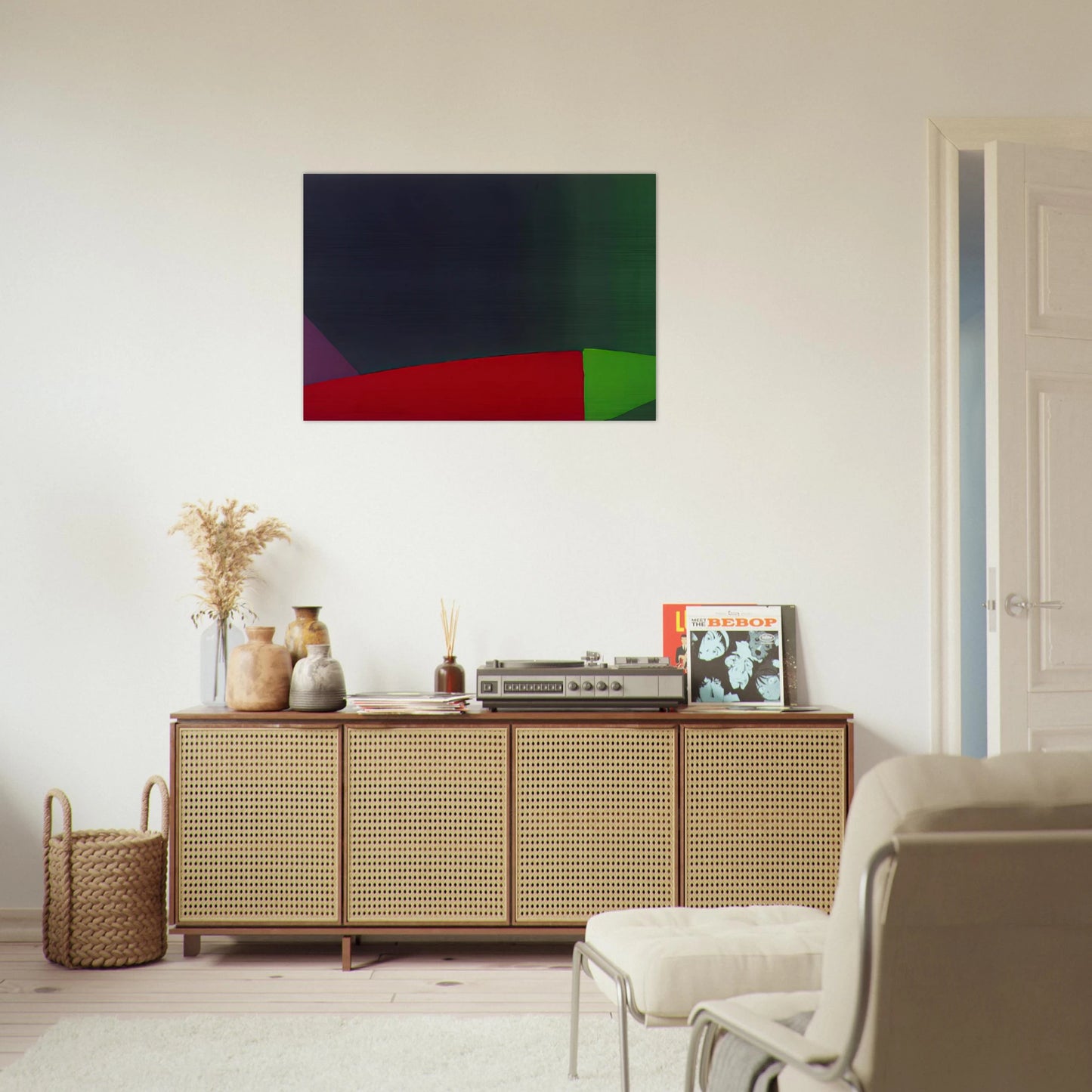 6.3.66 - 1966 - John Hoyland Brushed Aluminum Print - 70x100 cm / 28x40 inches | John Hoyland Aluminum Print | John Hoyland Prints