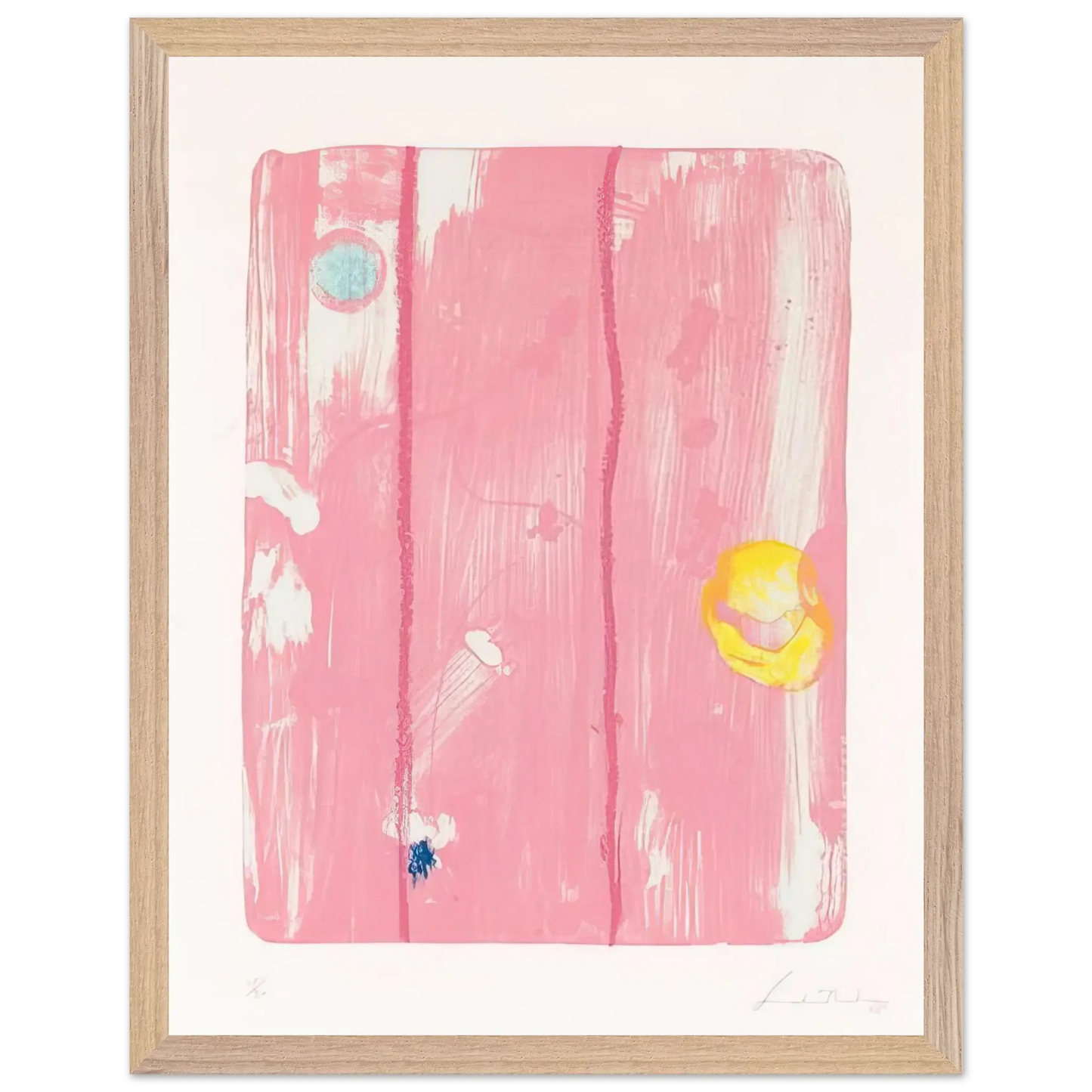 Helen Frankenthaler - Reflections VIII - 1995 Wall art - A1 (59.4 x 84.1  cm) - Premium Wooden Framed Poster With Fine Art Paper - White frame