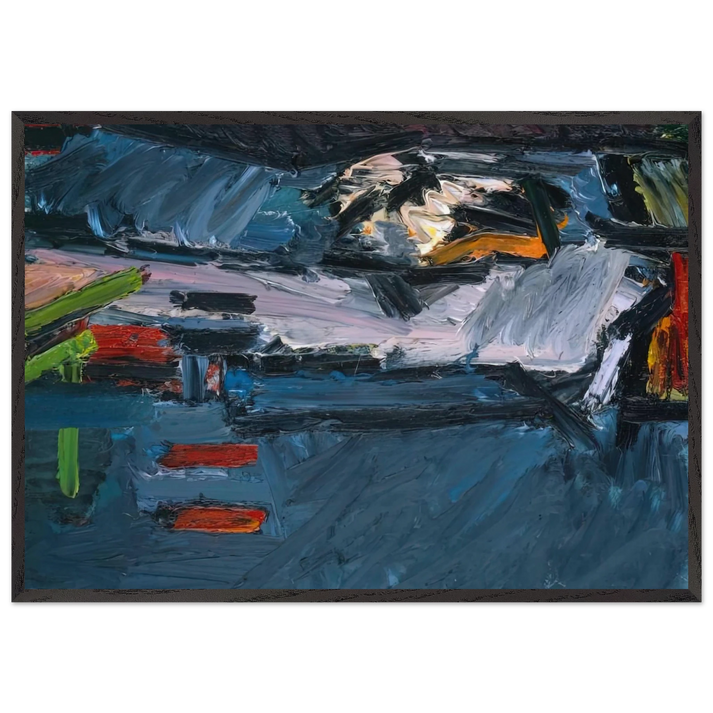 FIGURE ON A BED 1970 - Frank Auerbach 70x100 cm / 28x40 inches Framed Art Print – Black Wooden Frame