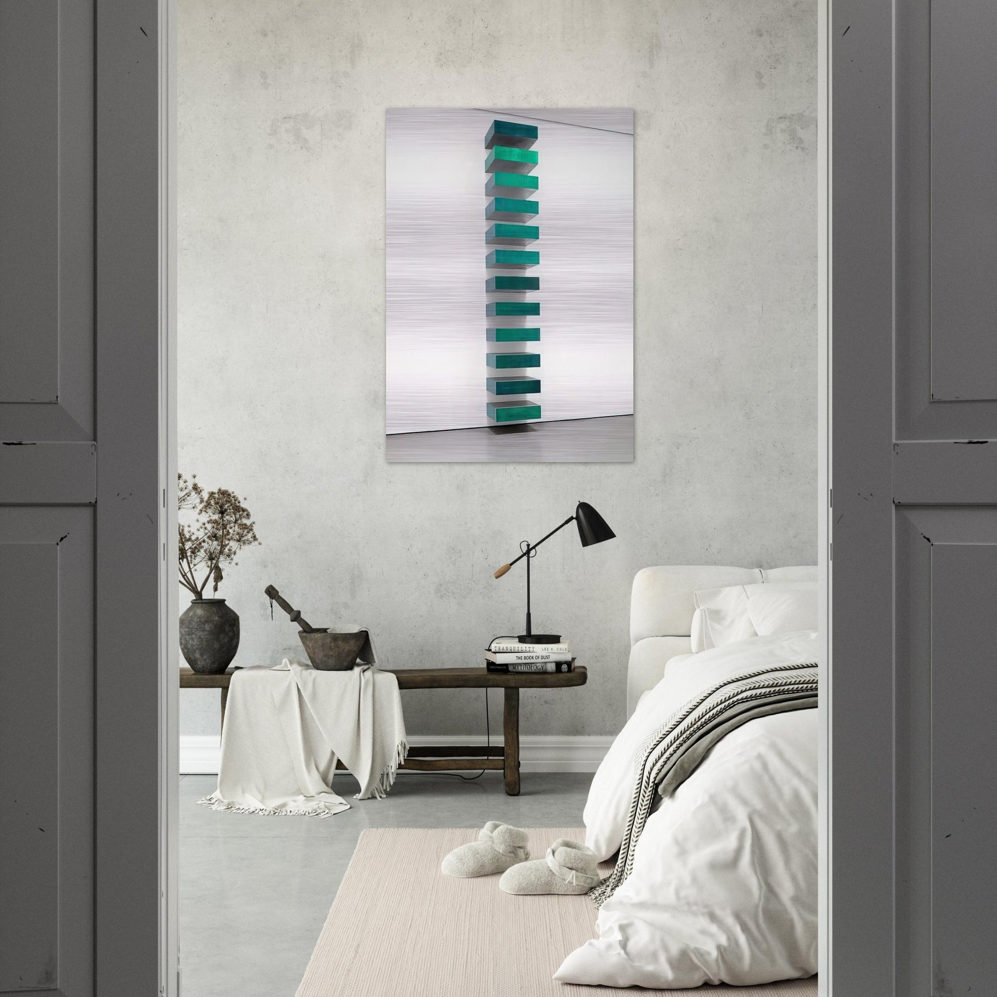 Untitled - 1967 - Donald Judd Brushed Aluminum Print - 70x100 cm / 28x40 inches | Donald Judd Aluminum Print | Donald Judd Prints