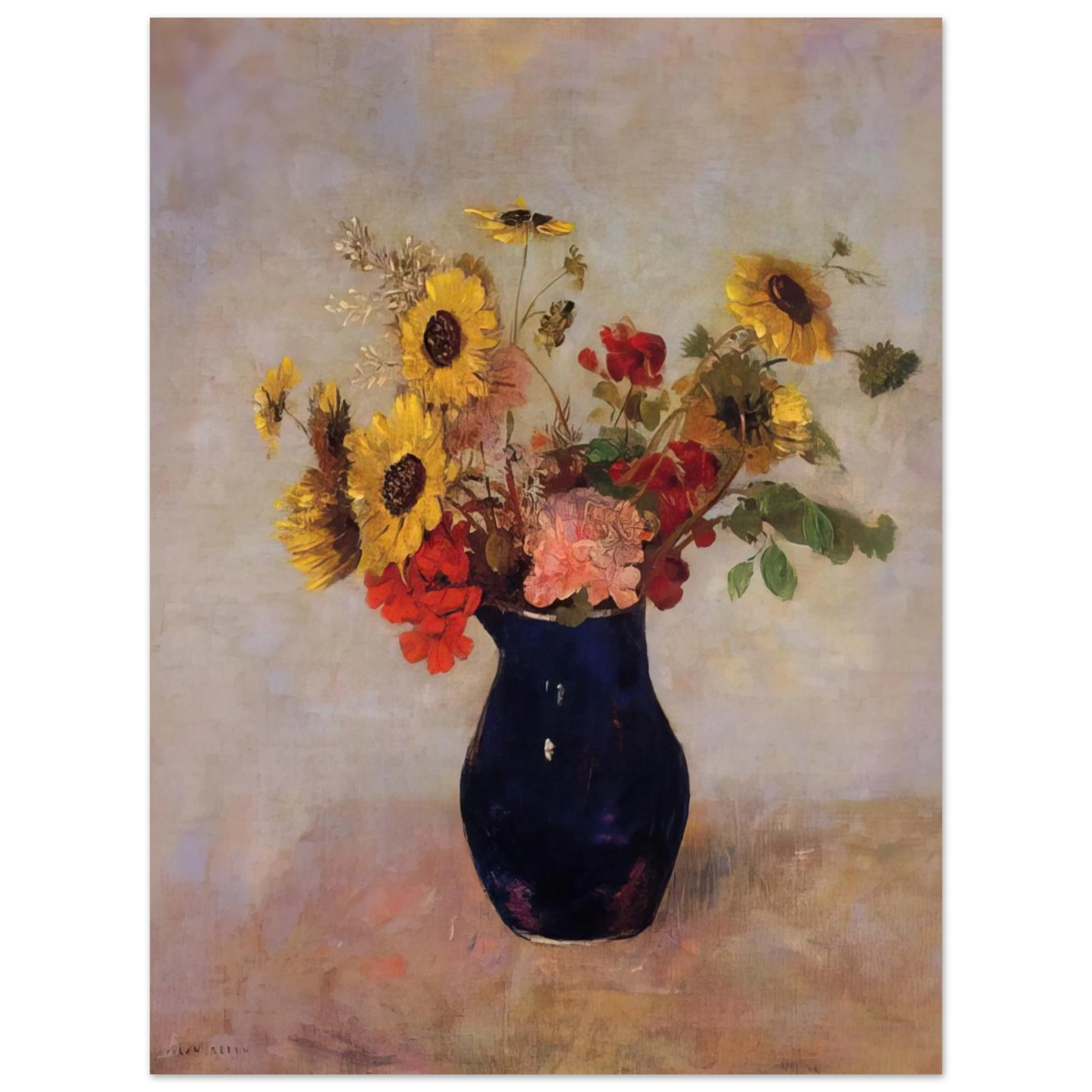 Odilon Redon - VASE OF FLOWERS  75x100 cm / 30x40inches Fine Art Poster