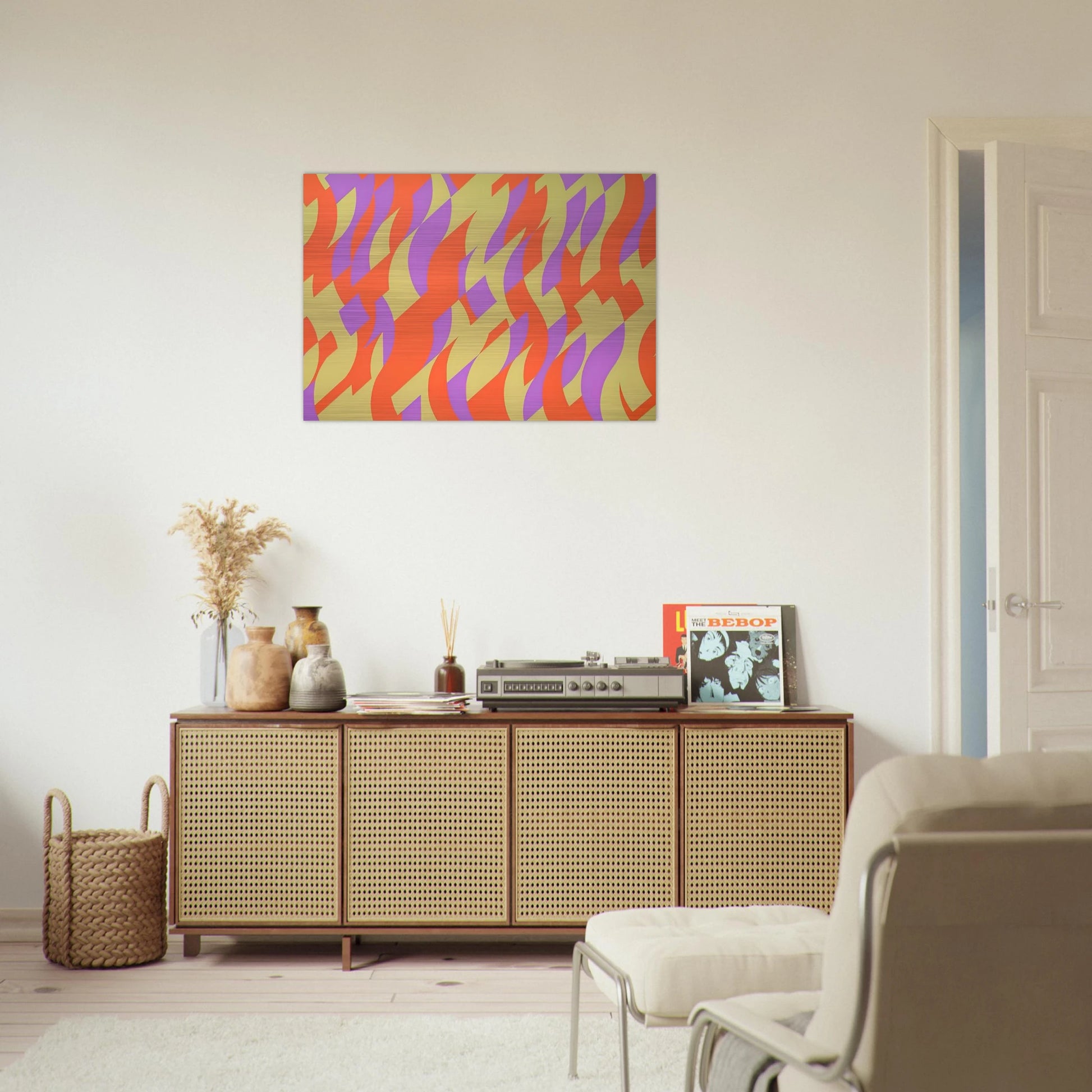 CARNIVAL 2000 - Bridget Riley Brushed Aluminum Print - 70x100 cm / 28x40 inches | Bridget Riley Aluminum Print | Bridget Riley Prints