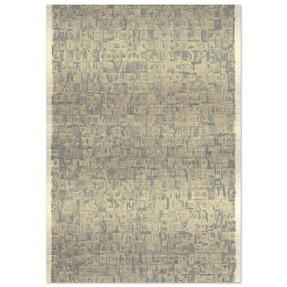 GRAY ALPHABETS ULAE 57 1968 - Jasper Johns Brushed Aluminum Print - 70x100 cm / 28x40 inches | Jasper Johns Aluminum Print | Jasper Johns Prints