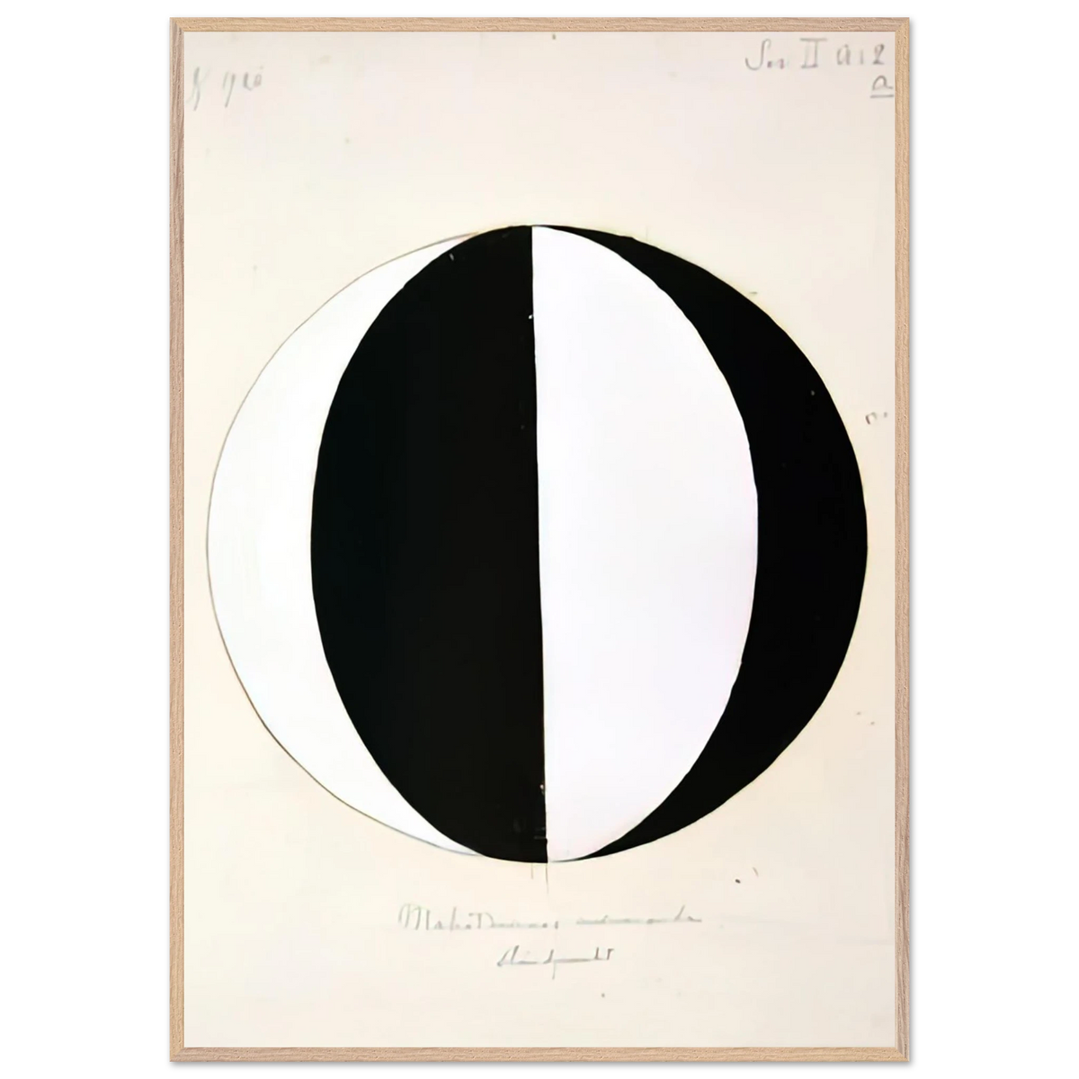 Hilma af Klint - THE MAHATMAS PRESENT STANDING POINT SERIES II NO 2A 1920 Wall art - 40x50 cm / 16x20 inches - Fine Art Poster-canvas - -