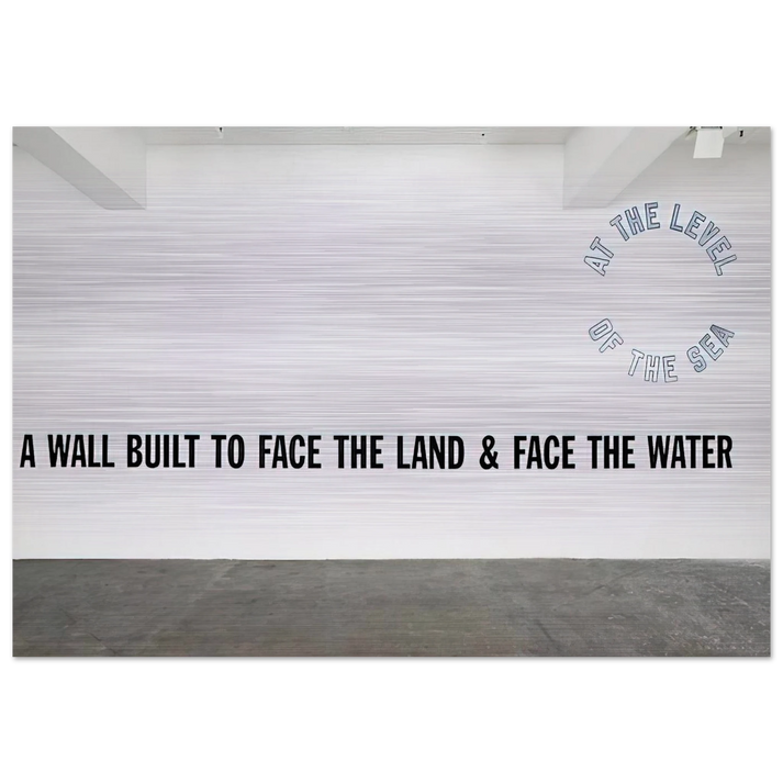 A Wall Built... - 2008 - Lawrence Weiner Brushed Aluminum Print - 70x100 cm / 28x40 inches | Lawrence Weiner Aluminum Print | Lawrence Weiner Prints