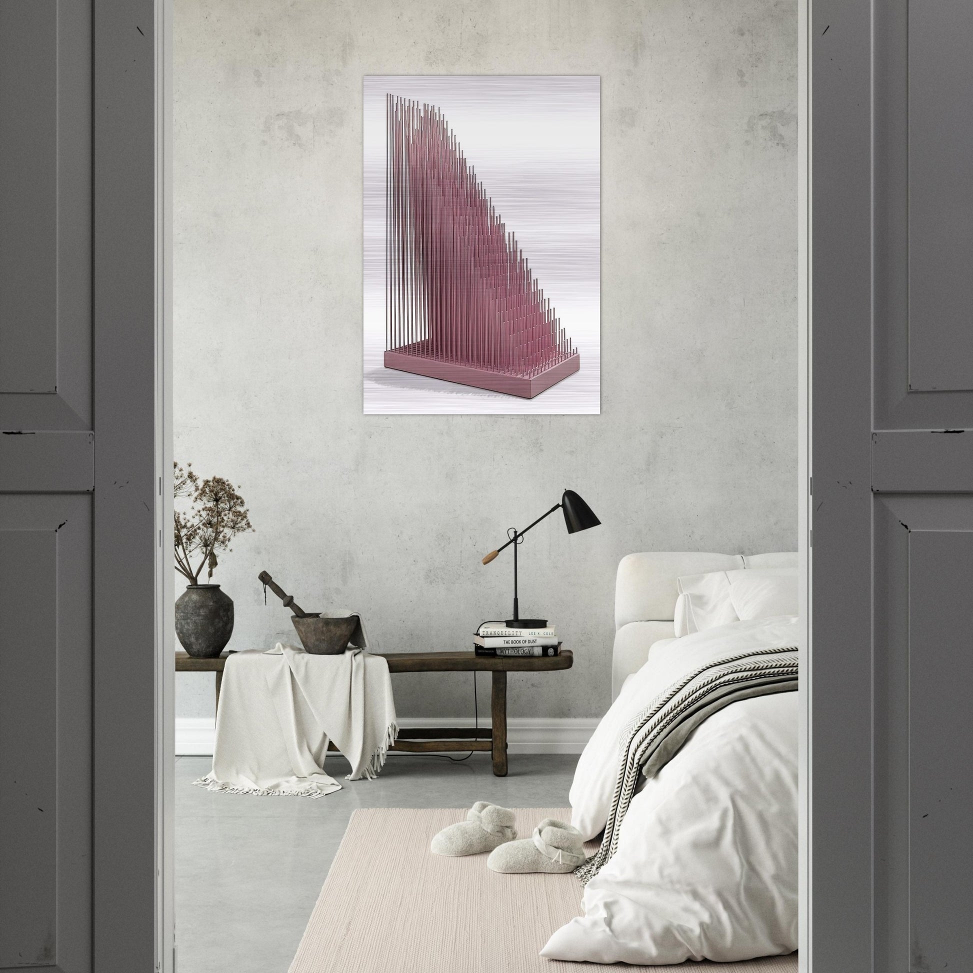 PROGRESION ROSA - Jesus Rafael Soto Brushed Aluminum Print - 70x100 cm / 28x40 inches | Jesus Rafael Soto Aluminum Print | Jesus Rafael Soto Prints