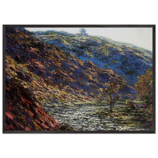 The Old Tree Gorge of the Petite Creuse - claude monet 70x100 cm / 28x40 inches Framed Art Print – Black Wooden Frame