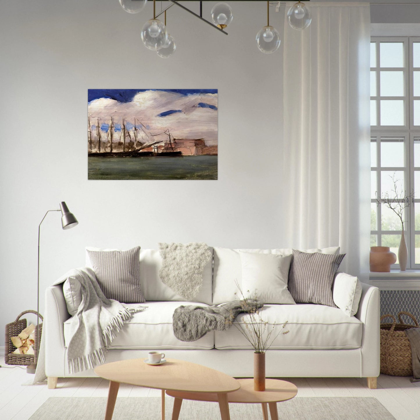 WHITE CLOUDS THE OLD PORT OF MARSEILLE 1918 - Henri Matisse Brushed Aluminum Print - 70x100 cm / 28x40 inches | Henri Matisse Aluminum Print | Henri Matisse Prints