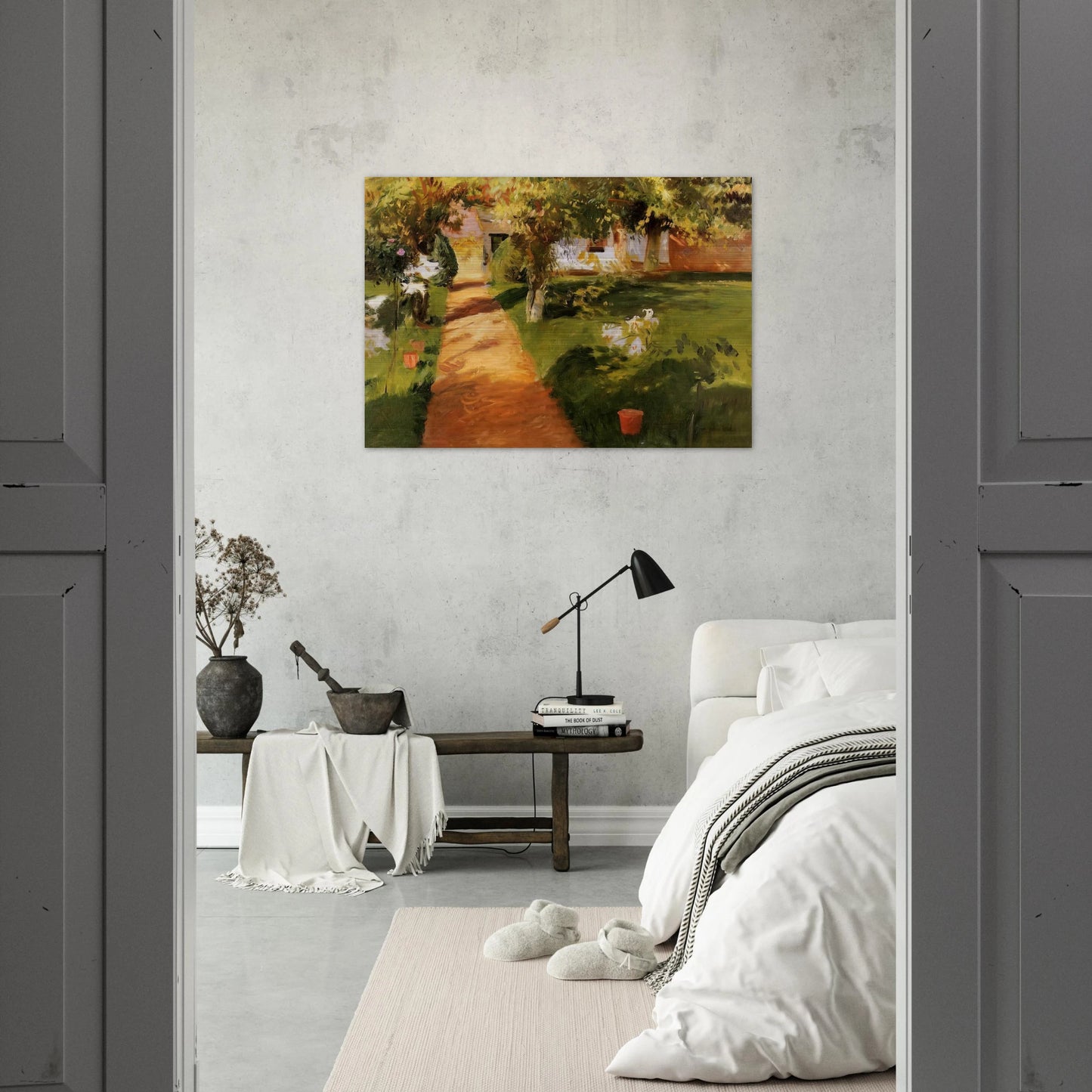 Millet's Garden - John Singer Sargent Brushed Aluminum Print - 70x100 cm / 28x40 inches | John Singer Sargent Aluminum Print | John Singer Sargent Prints