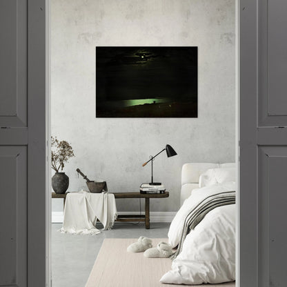 Moonlight Night on the Dnieper - Arkhyp Kuindzhi Brushed Aluminum Print - 70x100 cm / 28x40 inches | Arkhyp Kuindzhi Aluminum Print | Arkhyp Kuindzhi Prints