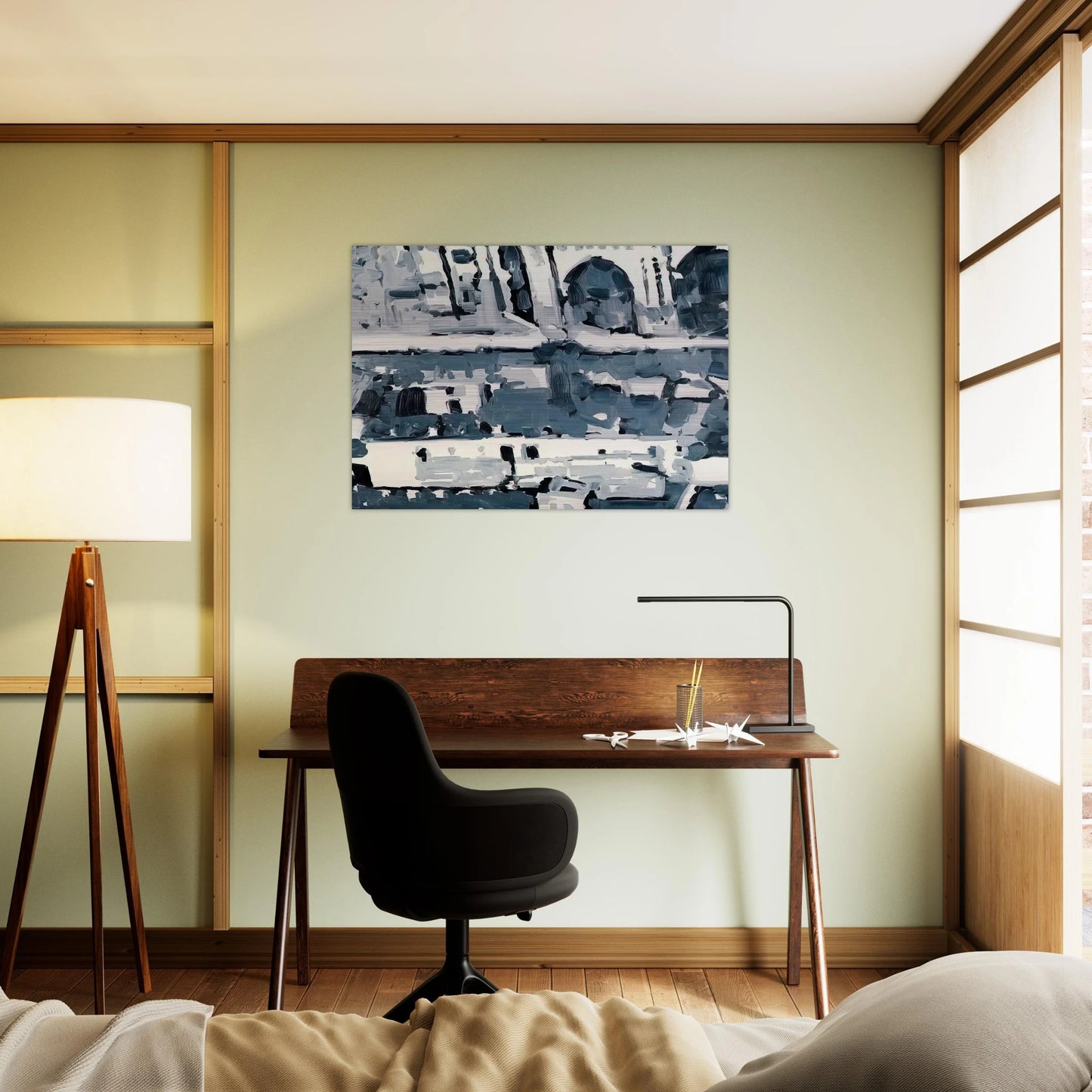 TOWNSCAPE M4 1968 - Gerhard Richter Brushed Aluminum Print - 70x100 cm / 28x40 inches | Gerhard Richter Aluminum Print | Gerhard Richter Prints