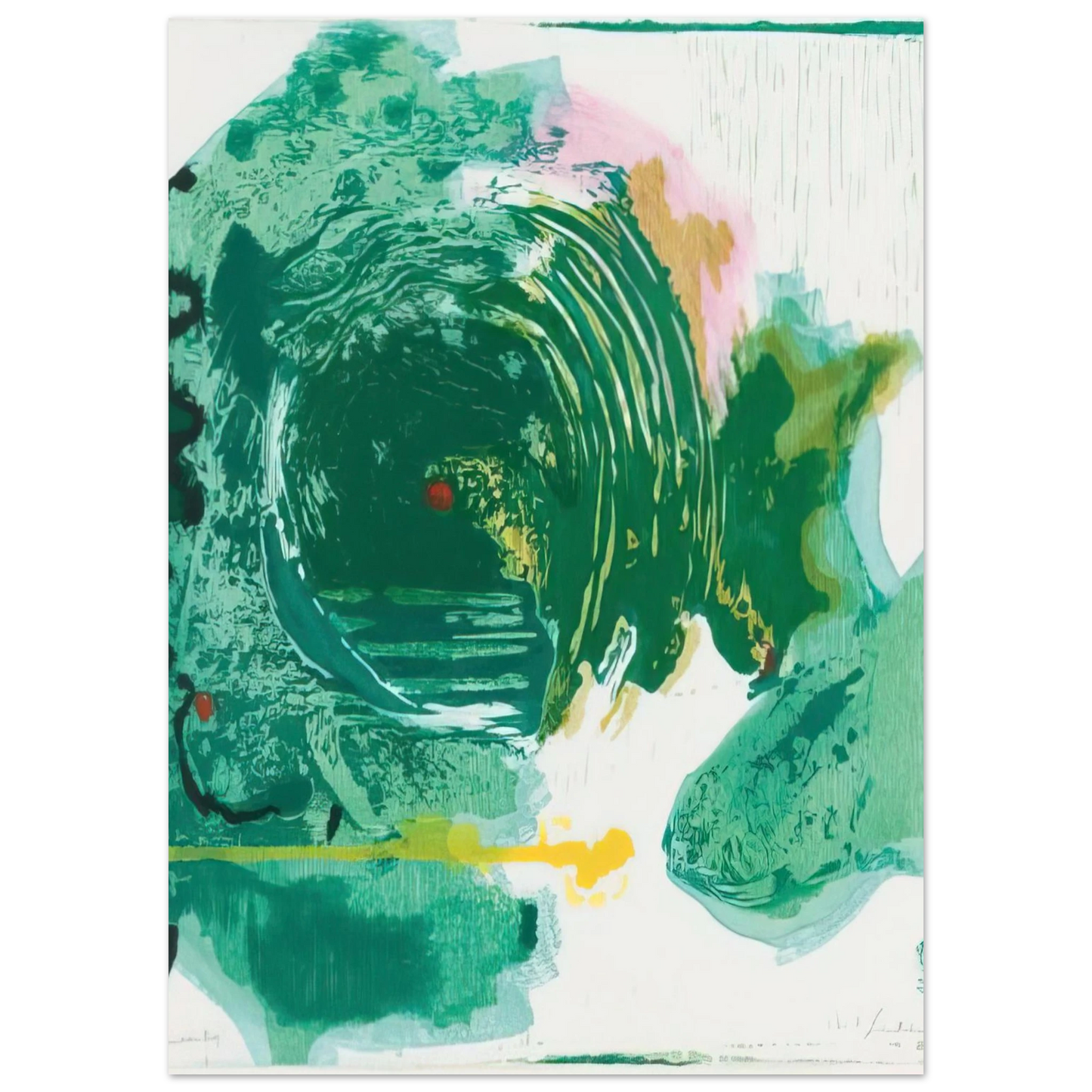 Helen Frankenthaler - Radius - 1993 Wall art - 30x40 cm / 12x16 inches - Premium Wooden Framed Poster With Fine Art Paper-canvas - Wood frame