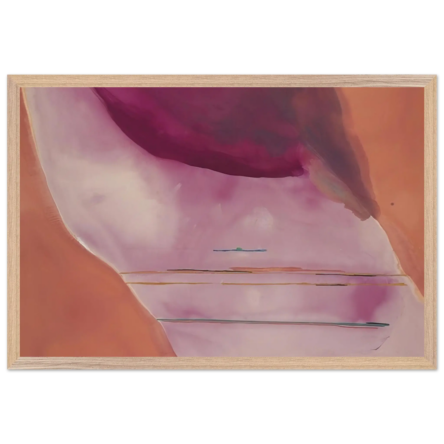 Helen Frankenthaler - Pendulum - 1972 Wall art - 70x100 cm / 28x40 Inches - Premium Wooden Framed Poster With Fine Art Paper - Wood frame