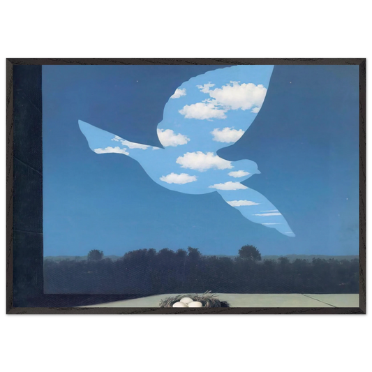 THE RETURN 1940 - Rene Magritte 70x100 cm / 28x40 inches Framed Art Print – Black Wooden Frame