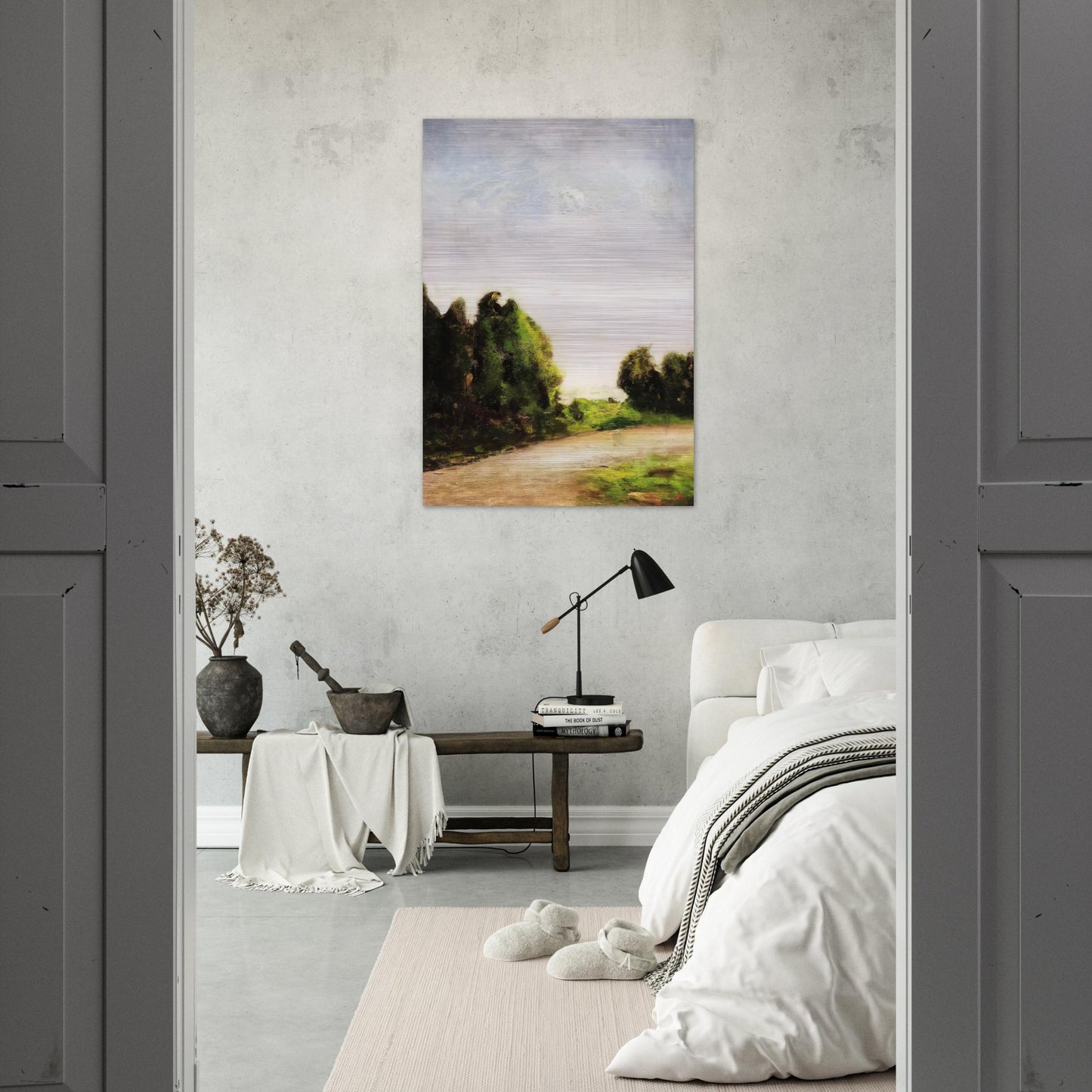 PAESAGGIO 1904 - Carlo Carra Brushed Aluminum Print - 70x100 cm / 28x40 inches | Carlo Carra Aluminum Print | Carlo Carra Prints