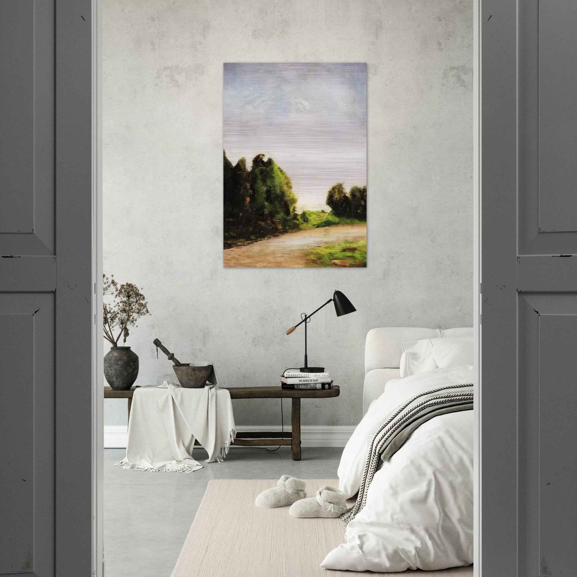 PAESAGGIO 1904 - Carlo Carra Brushed Aluminum Print - 70x100 cm / 28x40 inches | Carlo Carra Aluminum Print | Carlo Carra Prints