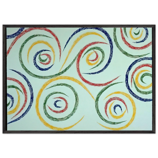 Cercles du Matin - 1992 - Piero Dorazio 70x100 cm / 28x40 inches Framed Art Print – Black Wooden Frame