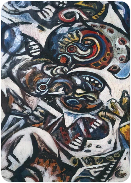 BIRTH By Jackson Pollock Pack of 10 Post Cards | Jackson Pollock Post Cards | A6 (10.5 x 14.8 cm) - 4.1 x 5.8 inches