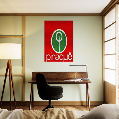 Logo Piraquê - 1970 - Lygia Pape Brushed Aluminum Print - 70x100 cm / 28x40 inches | Lygia Pape Aluminum Print | Lygia Pape Prints