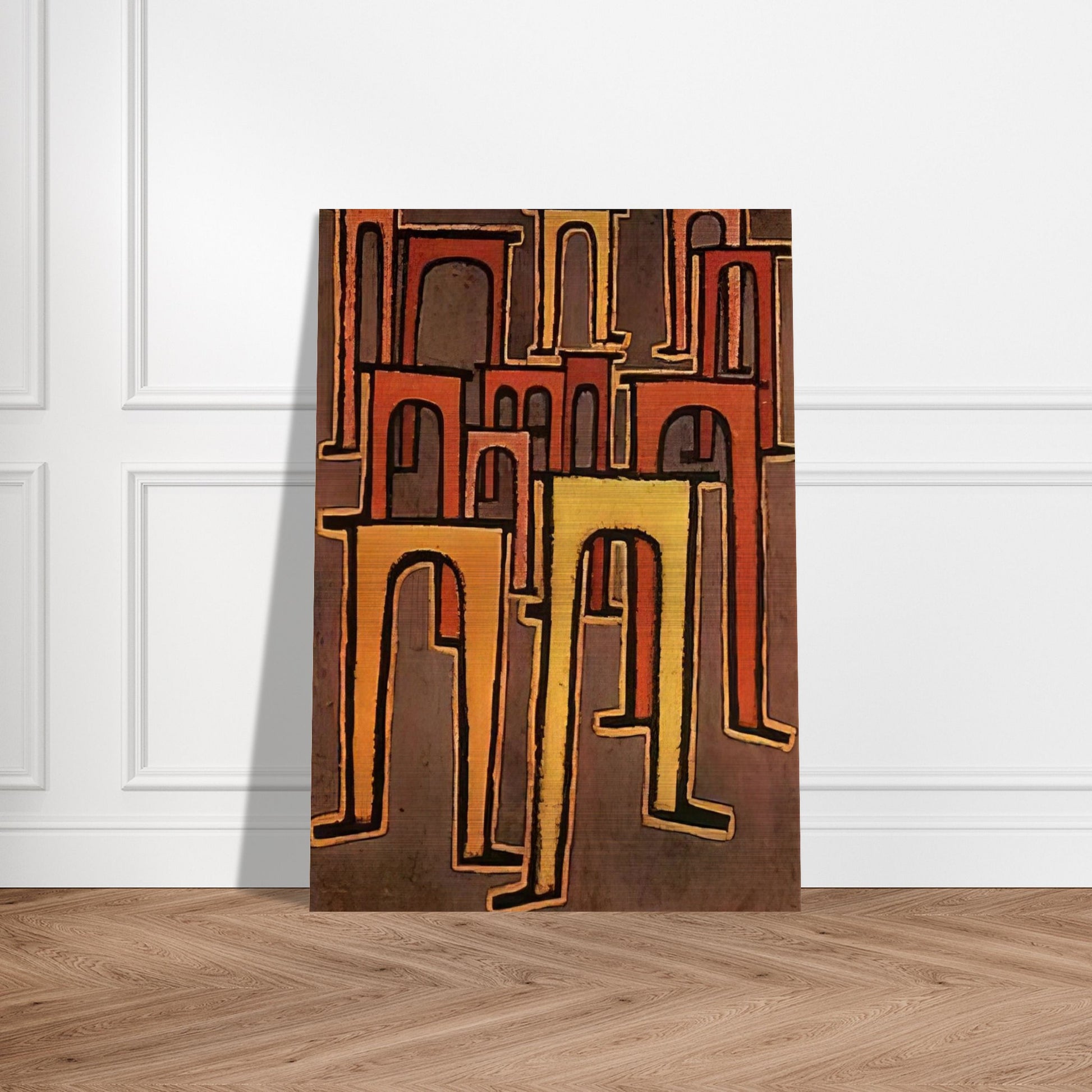 REVOLUTION OF THE VIADUCT 1937 - Paul Klee Brushed Aluminum Print - 70x100 cm / 28x40 inches | Paul Klee Aluminum Print | Paul Klee Prints