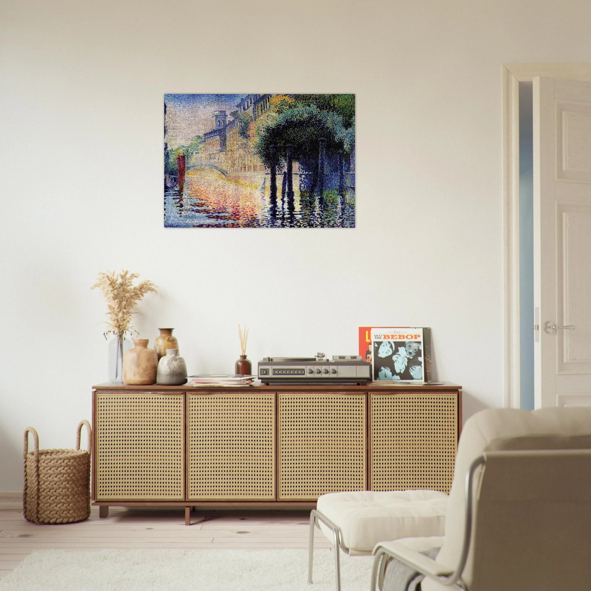 Rio San Trovaso, Venice - Henri-Edmond Cross Brushed Aluminum Print - 70x100 cm / 28x40 inches | Henri-Edmond Cross Aluminum Print | Henri-Edmond Cross Prints