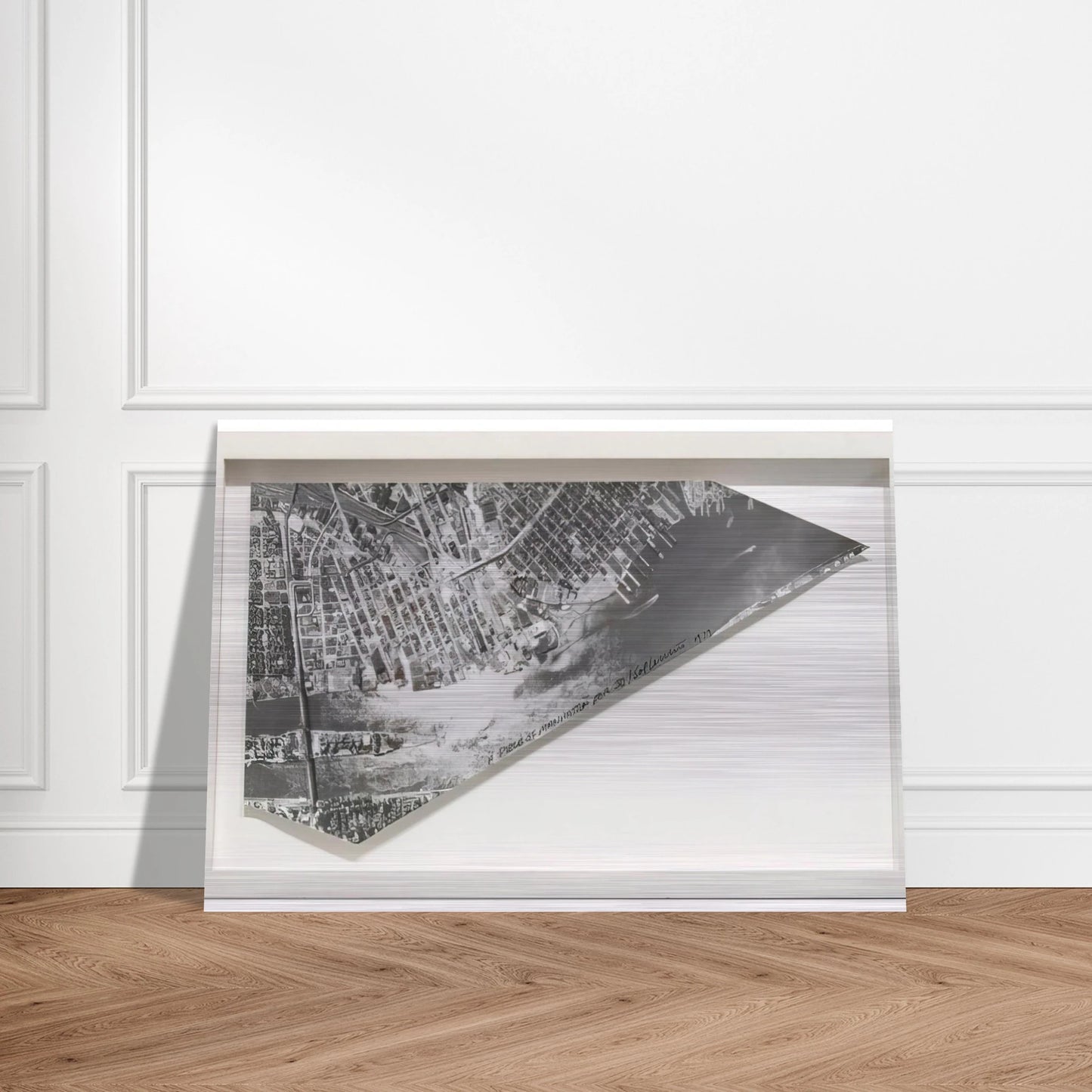 A Piece of Manhattan - Sol LeWitt Brushed Aluminum Print - 70x100 cm / 28x40 inches | Sol LeWitt Aluminum Print | Sol LeWitt Prints