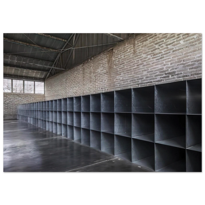 Untitled The Block - 1969 - Donald Judd Brushed Aluminum Print - 70x100 cm / 28x40 inches | Donald Judd Aluminum Print | Donald Judd Prints