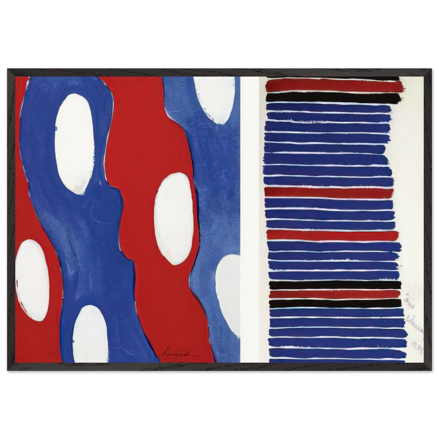 TISSU PROJECT - Sonia Delaunay 70x100 cm / 28x40 inches Framed Art Print – Black Wooden Frame