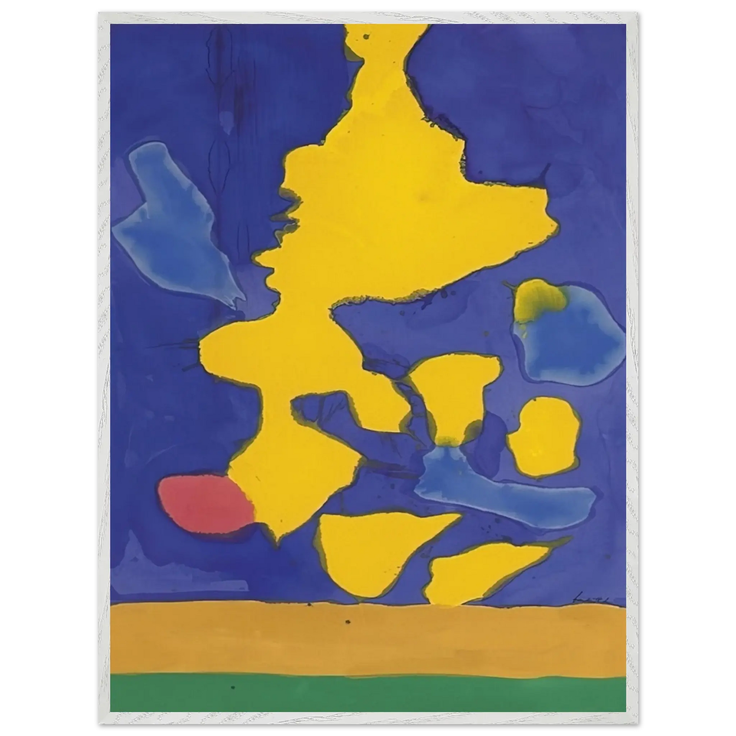 Helen Frankenthaler - Saturn Revisited - 1964 Wall art - A2 (42 x 59.4  cm) - Premium Wooden Framed Poster With Fine Art Paper - Wood frame