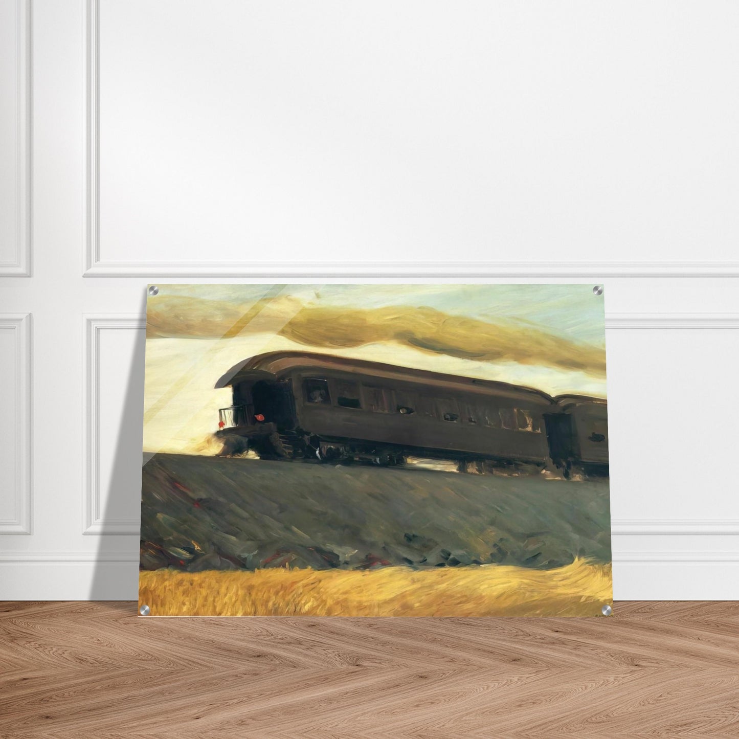 Railroad Train - Edward Hopper Acrylic Print - 70x100 cm / 28x40″ inches