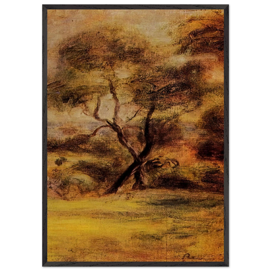 A Walk by the Sea - Pierre-Auguste Renoir 70x100 cm / 28x40 inches Framed Art Print – Black Wooden Frame