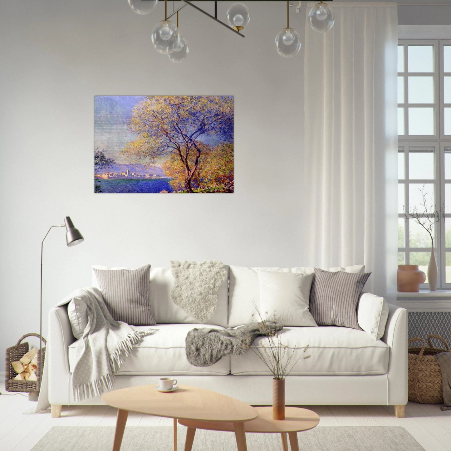Antibes Seen from the Salis Gardens 01 - claude monet Brushed Aluminum Print - 70x100 cm / 28x40 inches | claude monet Aluminum Print | claude monet Prints