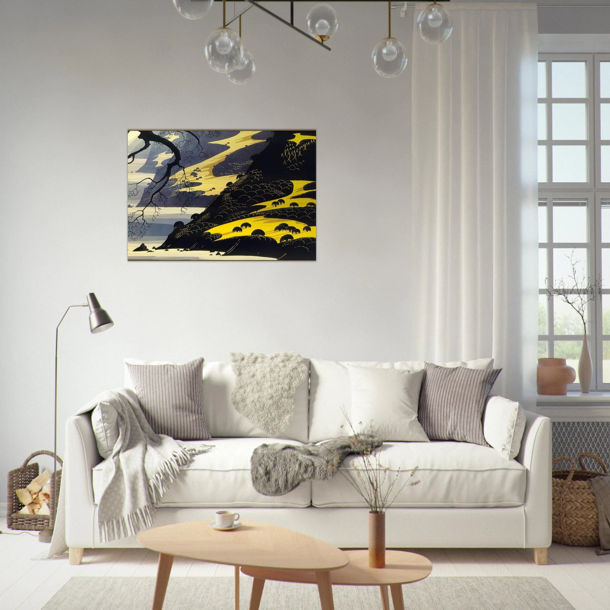 Coastal Fog - Eyvind Earle Brushed Aluminum Print - 70x100 cm / 28x40 inches | Eyvind Earle Aluminum Print | Eyvind Earle Prints