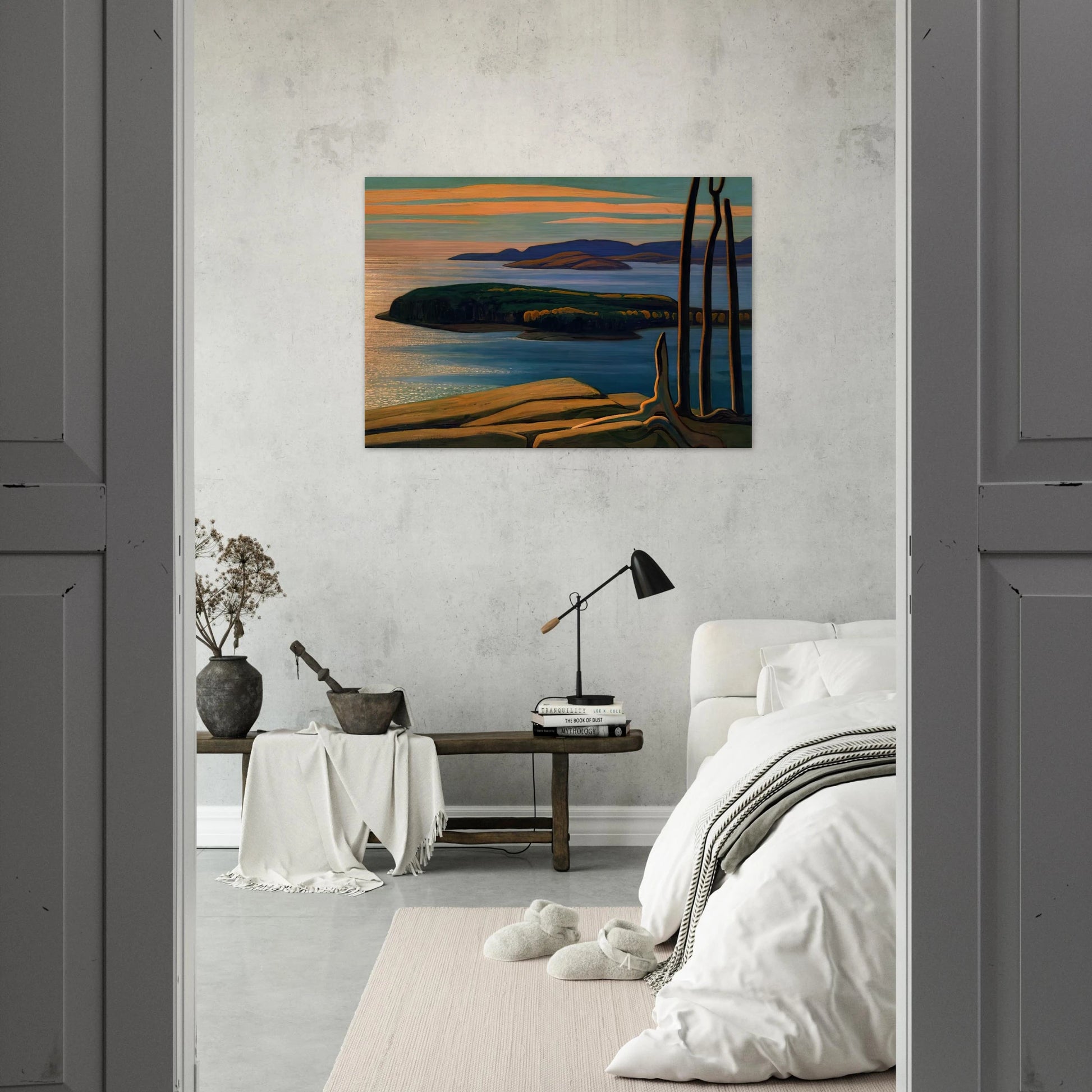 Afternoon Sun, Lake Superior - 1924 - Lawren Harris Brushed Aluminum Print - 70x100 cm / 28x40 inches | Lawren Harris Aluminum Print | Lawren Harris Prints
