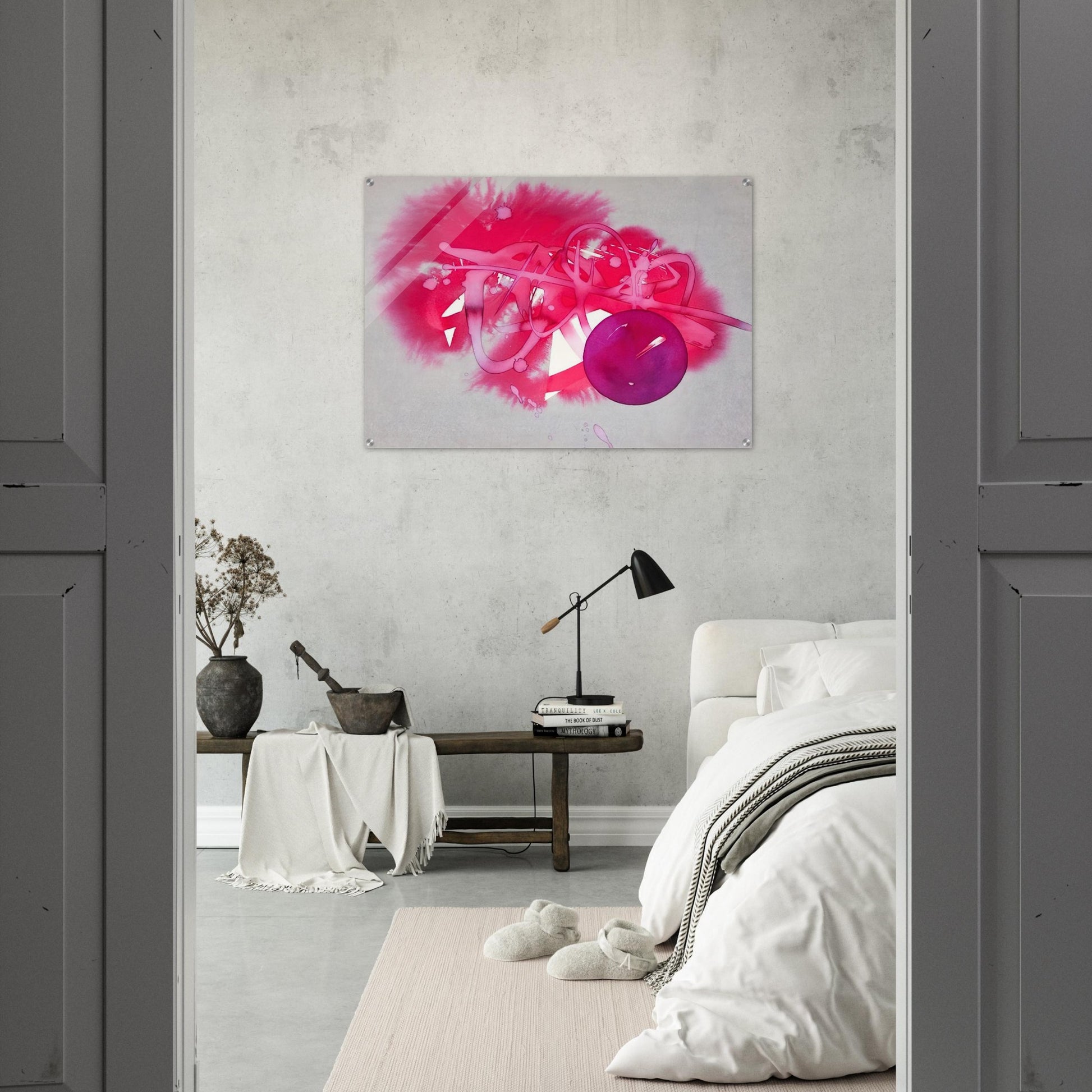 UNTITLED PURPLE CIRCLE - Luis Feito Acrylic Print - 70x100 cm / 28x40″ inches
