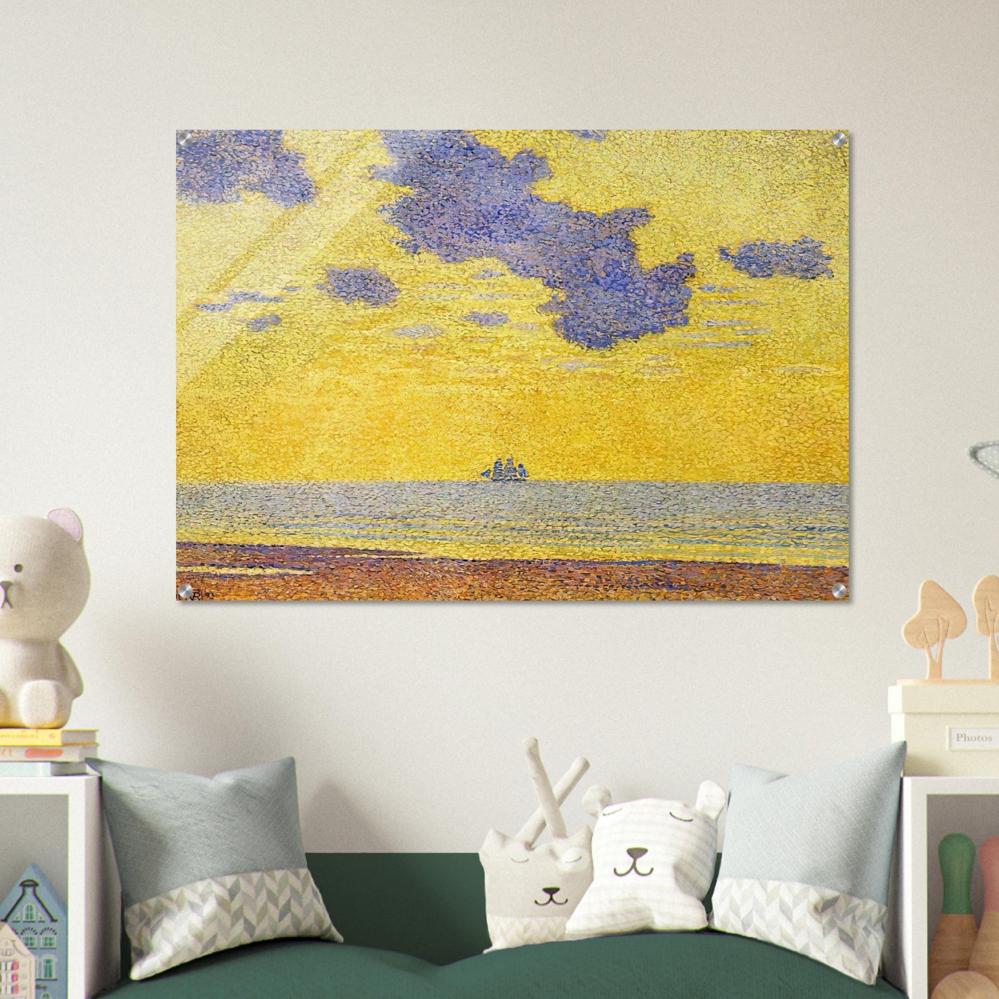 BIG CLOUDS 1893 - Theo van Rysselberghe Acrylic Print - 70x100 cm / 28x40″ inches