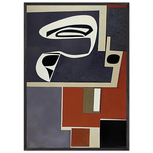 Whiplash - 1959 United States - Will Barnet 70x100 cm / 28x40 inches Framed Art Print – Black Wooden Frame