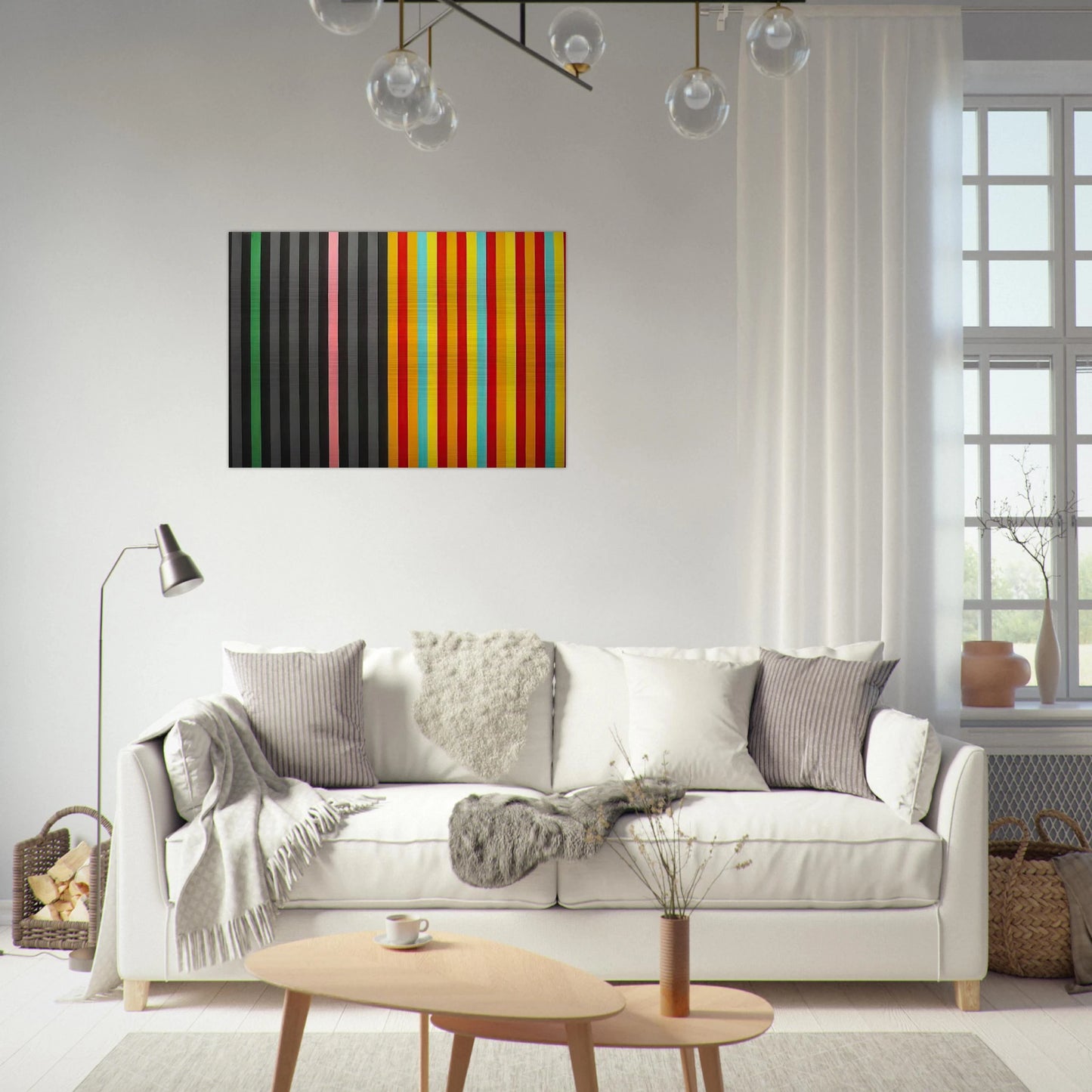 Hot Susan - 1965 - Gene Davis Brushed Aluminum Print - 70x100 cm / 28x40 inches | Gene Davis Aluminum Print | Gene Davis Prints