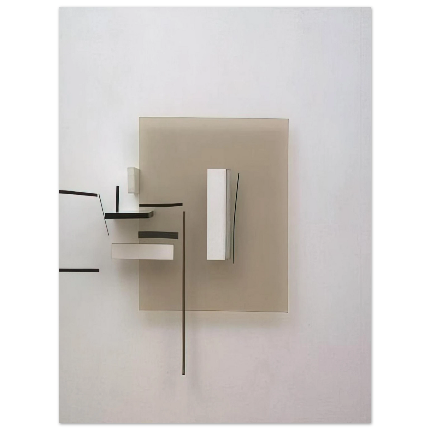 Victor Pasmore - Synthetic Construction White and Black - 1966  75x100 cm / 30x40inches Fine Art Poster