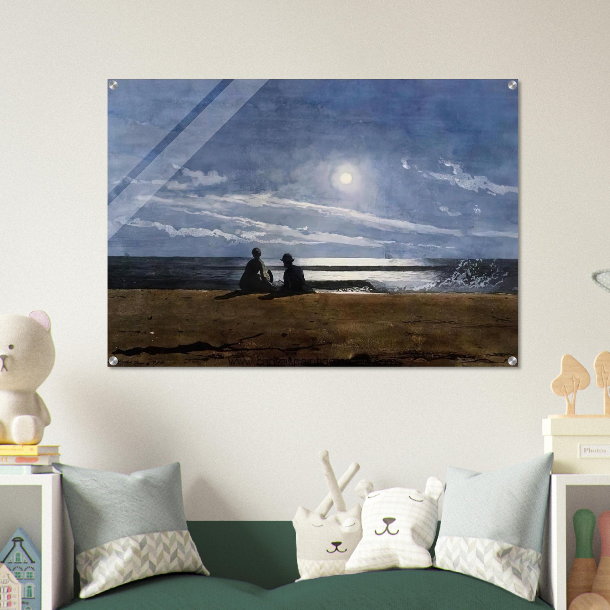 MOONLIGHT - Winslow Homer Acrylic Print - 70x100 cm / 28x40″ inches
