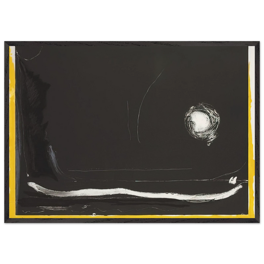 Yellow Jack - 1985 - Helen Frankenthaler 70x100 cm / 28x40 inches Framed Art Print – Black Wooden Frame