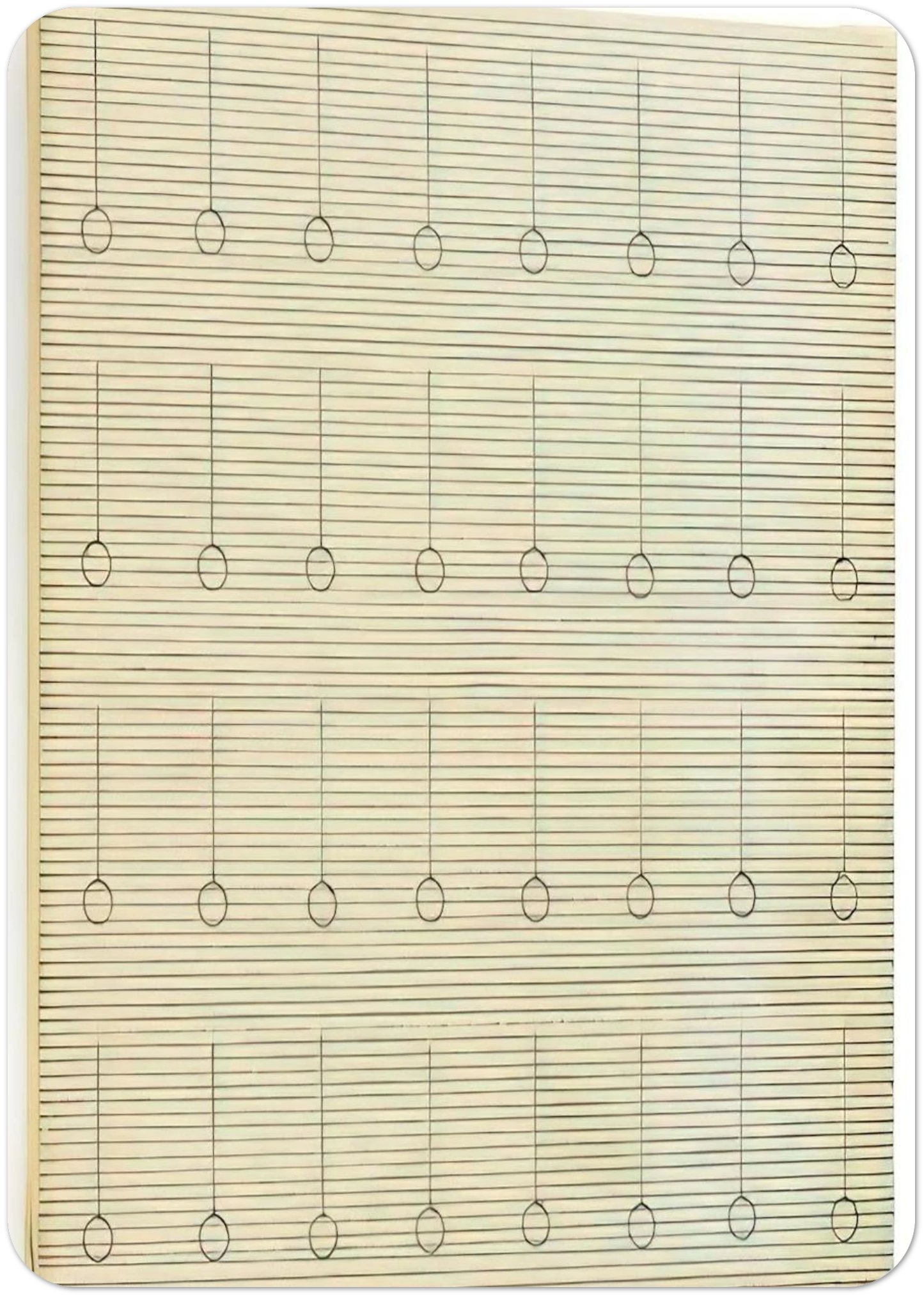 Drops By Agnes Martin Pack of 10 Post Cards | Agnes Martin Post Cards | A6 (10.5 x 14.8 cm) - 4.1 x 5.8 inches